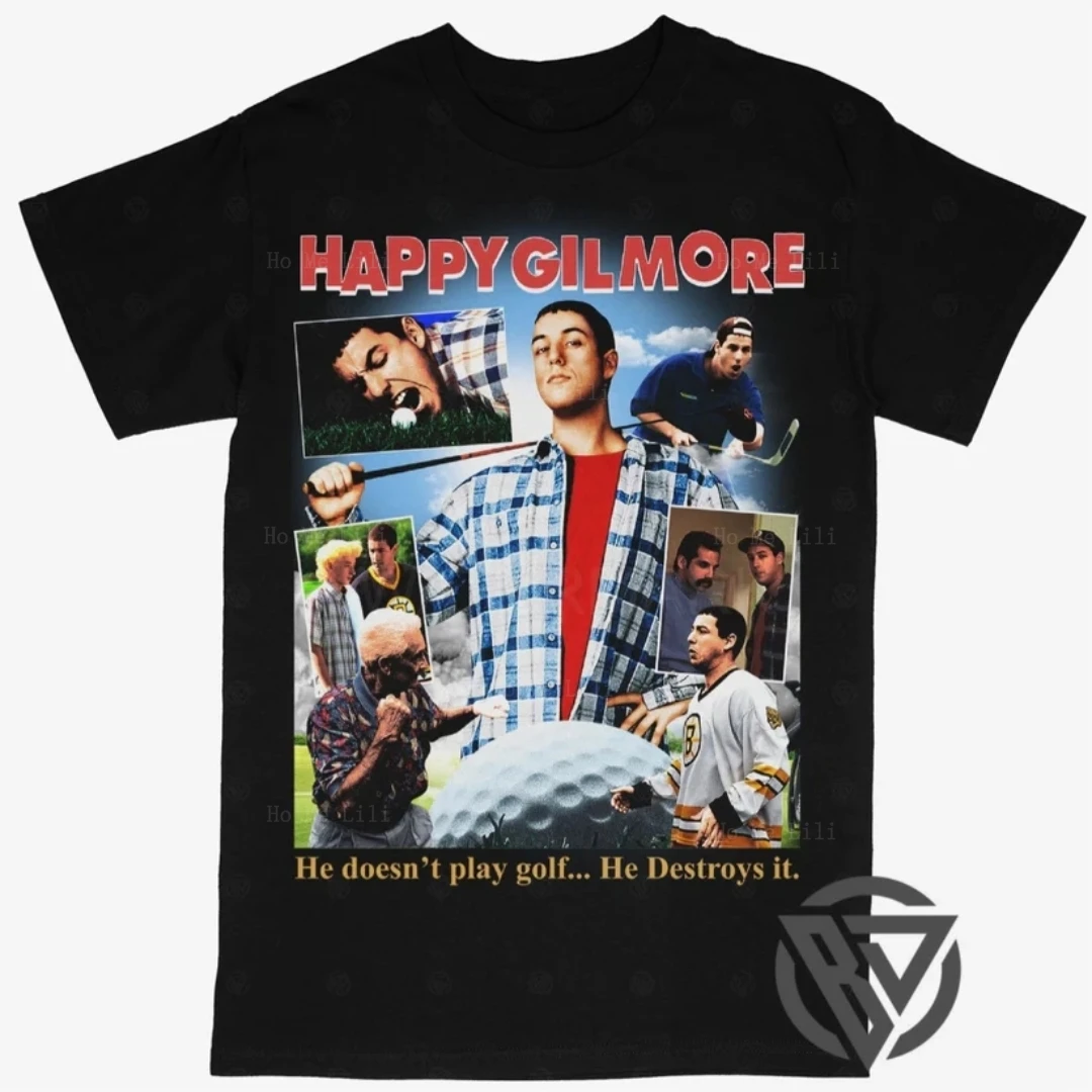 Happy Gilmore Tee Shirt Adam Sandler Anni '90 Golf Comedy Movie Graphics Tshirt Oversize