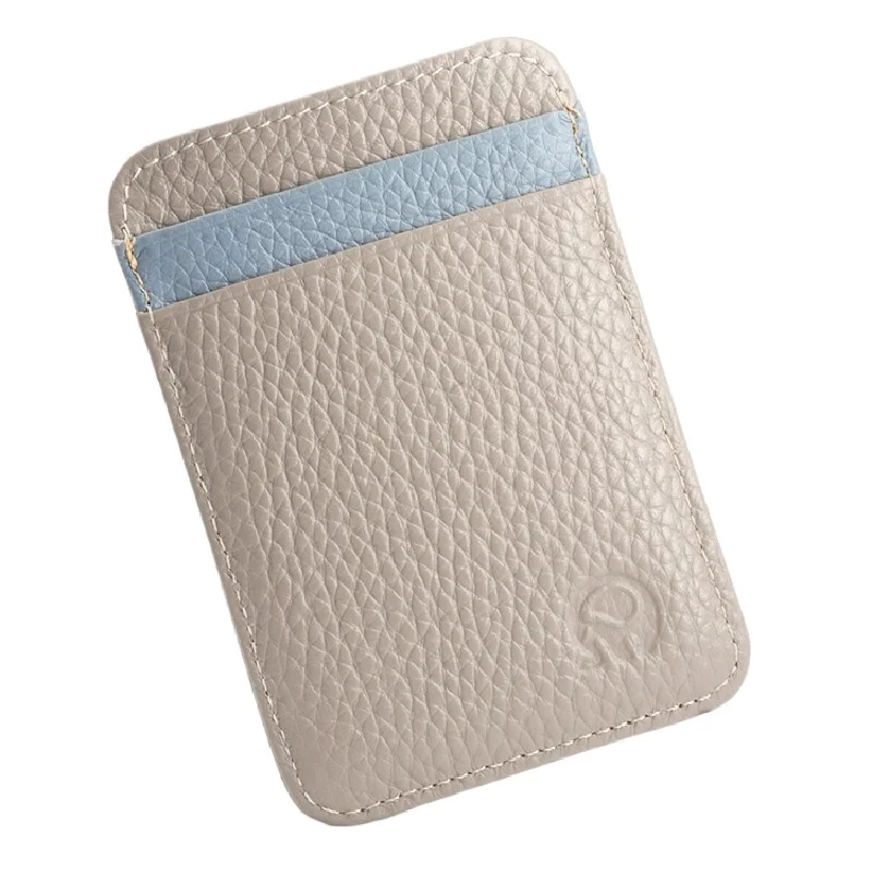 Leather Wallet Slim For Men and Women Minimalist Front Pocket Travel Genuine Leather Credit Card Holder