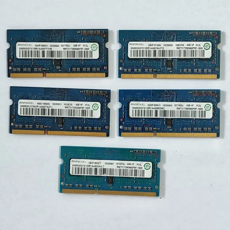 portátil ddr3 4gb 1rx8 PC3L-12800S-11 sodimm 1.35v