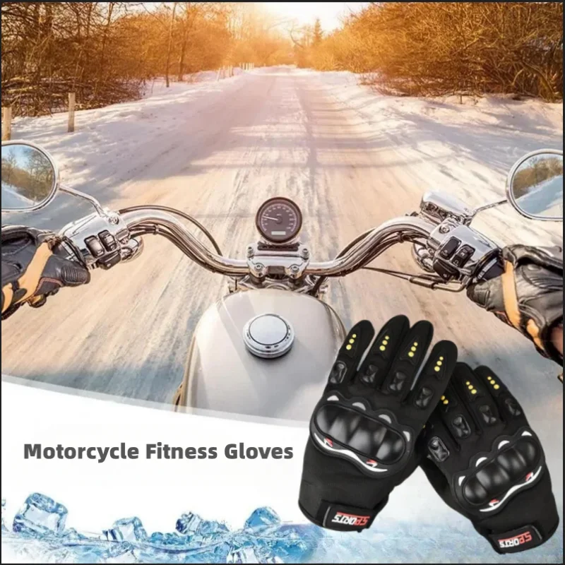 Motorcycle gloves Fitness gloves Bicycle gloves Full Finger Protective Outdoor Knight Sports Breathable Racing Cycling Street Riding