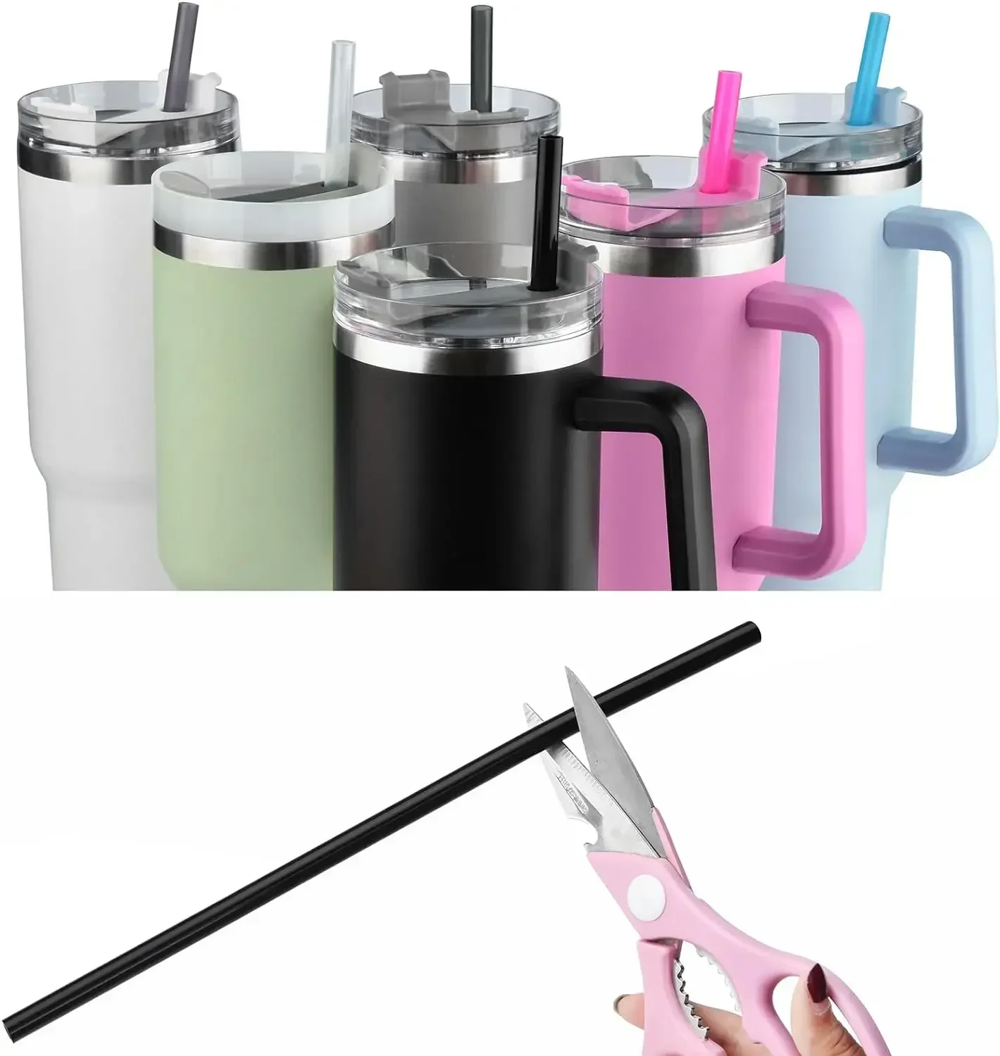Stanley Adventure Quencher Travel Tumbler 6 Pack Replacement Straws Compatible - Image 5