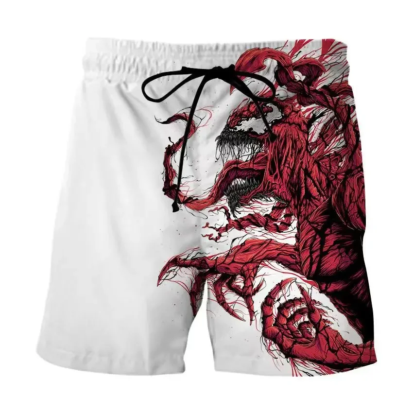 Summer Men's Shorts Marvel Venom Shorts 3D Anime Printed Swim Trunks Beach Shorts New Men's Shorts Fashion Men's Clothing 6