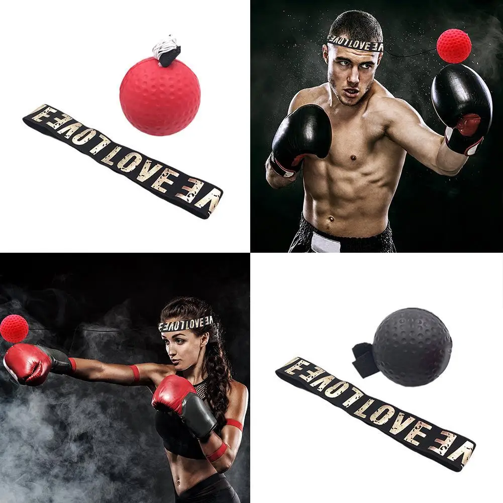 Boxing Reflex Ball Head Wearing Speed Training Boxing Coordination Release Equipment Player Eye Ball Decompression S6L9