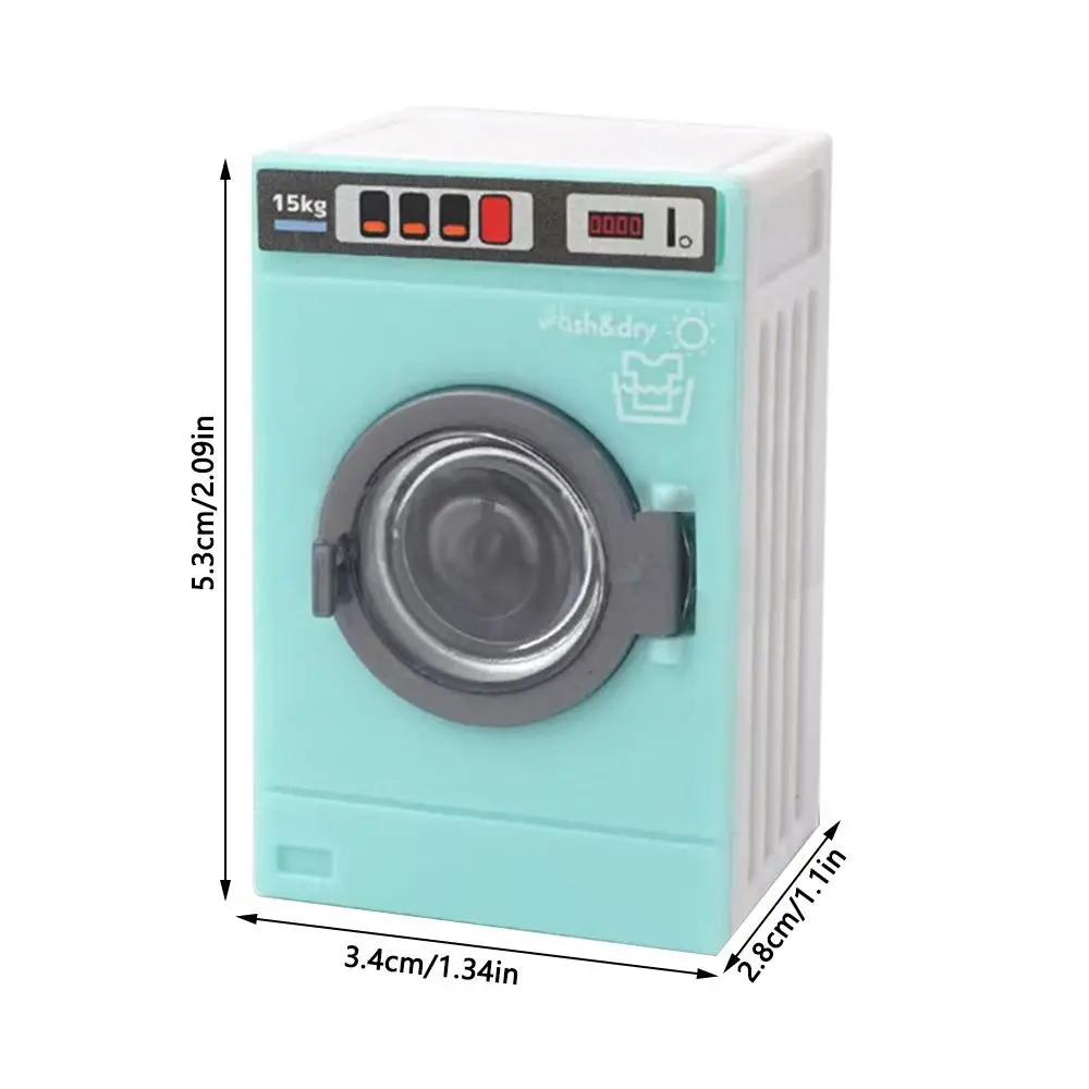1:12 Dollhouse Miniature Mini Washing Machine Model Home Decor Plastic Doll House Simulation Furniture Accessories Toys