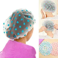 Shower Caps Bathing Waterproof Adult Hair Drying Caps Dustproof Plastic Head Covers for Women Hair Salon Elastic Shower Cap 1
