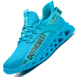 Unisex Lightweight Puncture-Resistant Steel Toe Safety Shoes - 45 (MQJK761-blue)