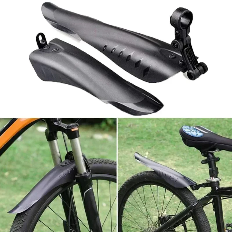 2PCS Mountain Bicycle Road Bike Fender Front Rear Mudguard Quick Release Road Cycling Mountain MTB Fender For 20 24 26 Inch Bike bicycle fender