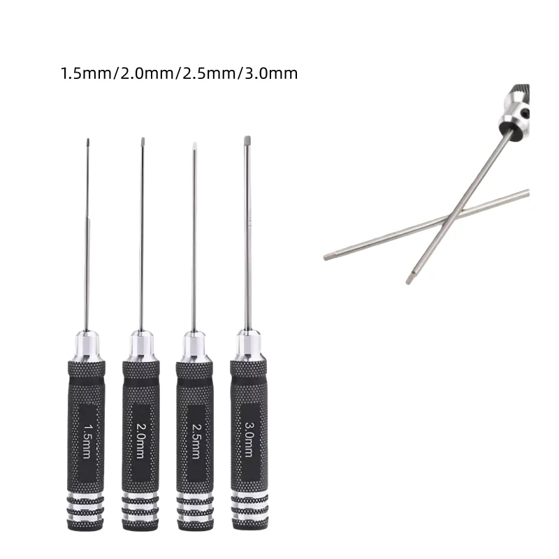 육각 소켓 드라이버 세트, 1.5mm, 2.0mm, 2.5mm, 3.0mm, 고속강 초경질 조합 전용 유지 관리 도구