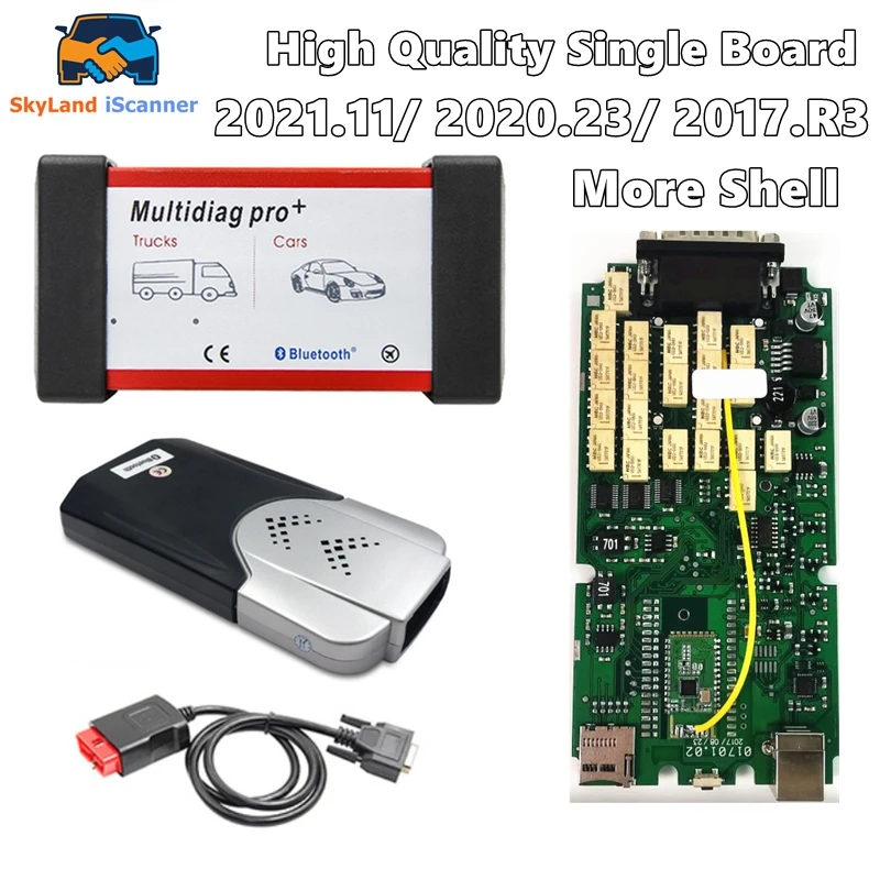 Il Più Nuovo Multidiag Pro + 2017.R3/2020.23/2021.11 Single Pcb E Scanner Per Auto Bt Standard Per Lettore Di Codici Per Auto/Camion Spedizione Veloce