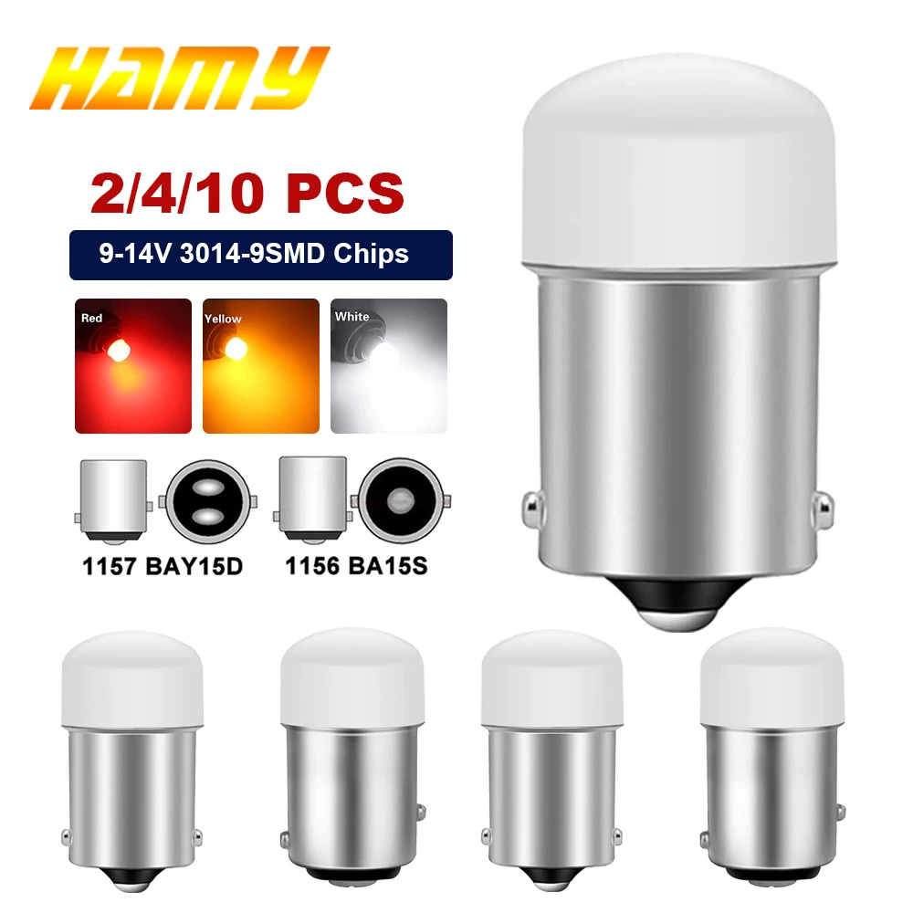 2/4/10 PCS P21/5W Ba15S 1156 LED Bulb BAY15D 1157 Turn Signal Light 12V 7000K White Super Bright Car Reverse Brake Parking Lamps