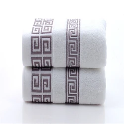 Luxurious Pure Cotton Embroidered Quick-Dry Face Towel - 1pc (White)