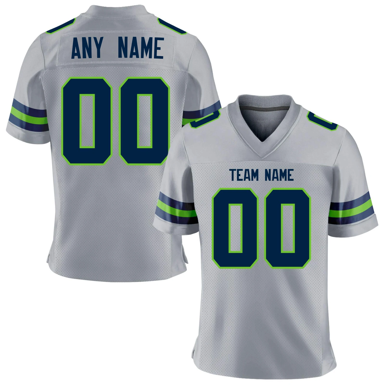 thumbnail image 1 of Camiseta de fútbol americano personalizada de los Seattle Seahawks, camiseta de entrenamiento con nombre y número del equipo, para hombres, mujeres y jóvenes, para fanáticos, 1 of 4
