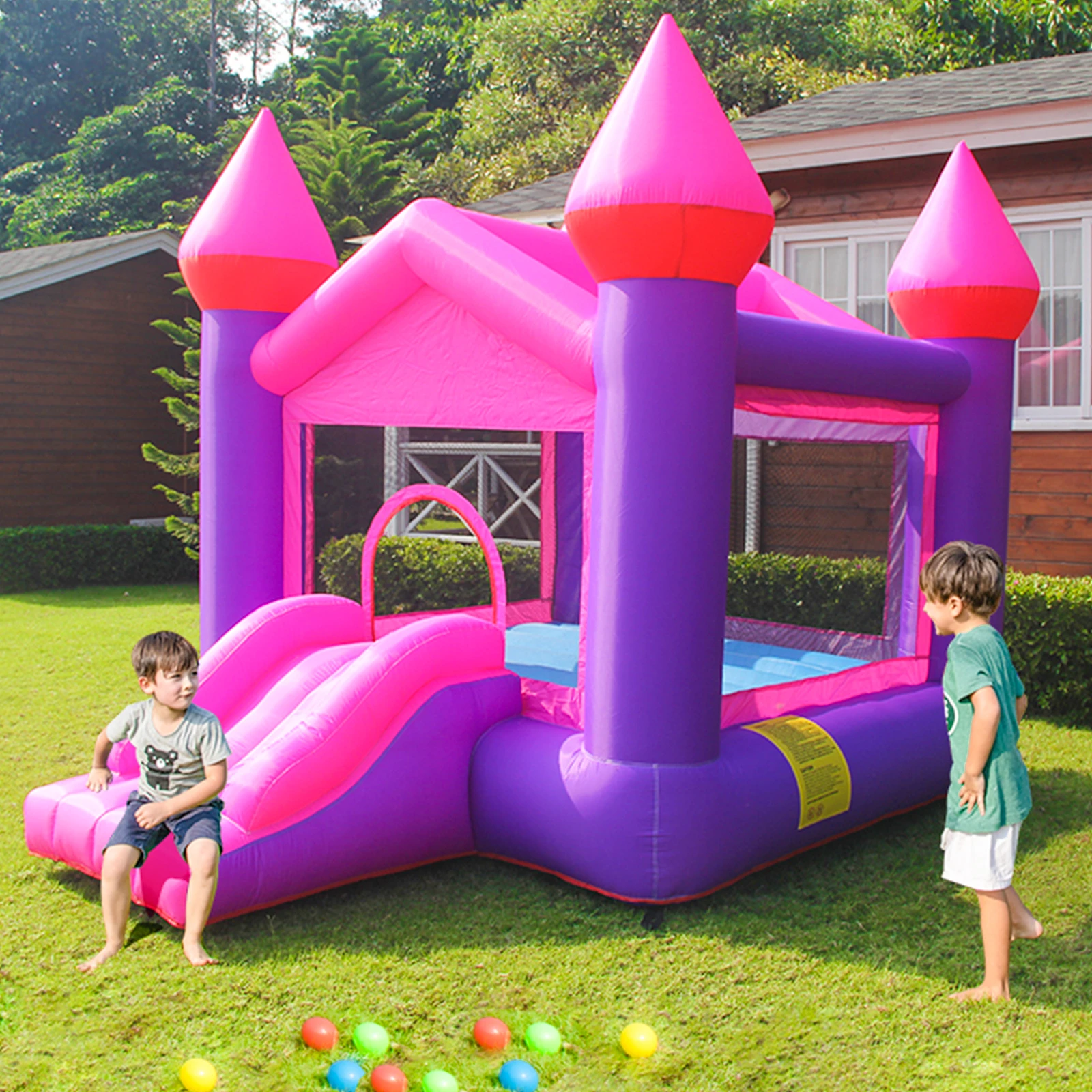 

Custom Ball Pool Game Kid Party Toy Outdoor Bouncy Castle Jump House Bouncer Inflatable Slide Infant Bounce House For Kids