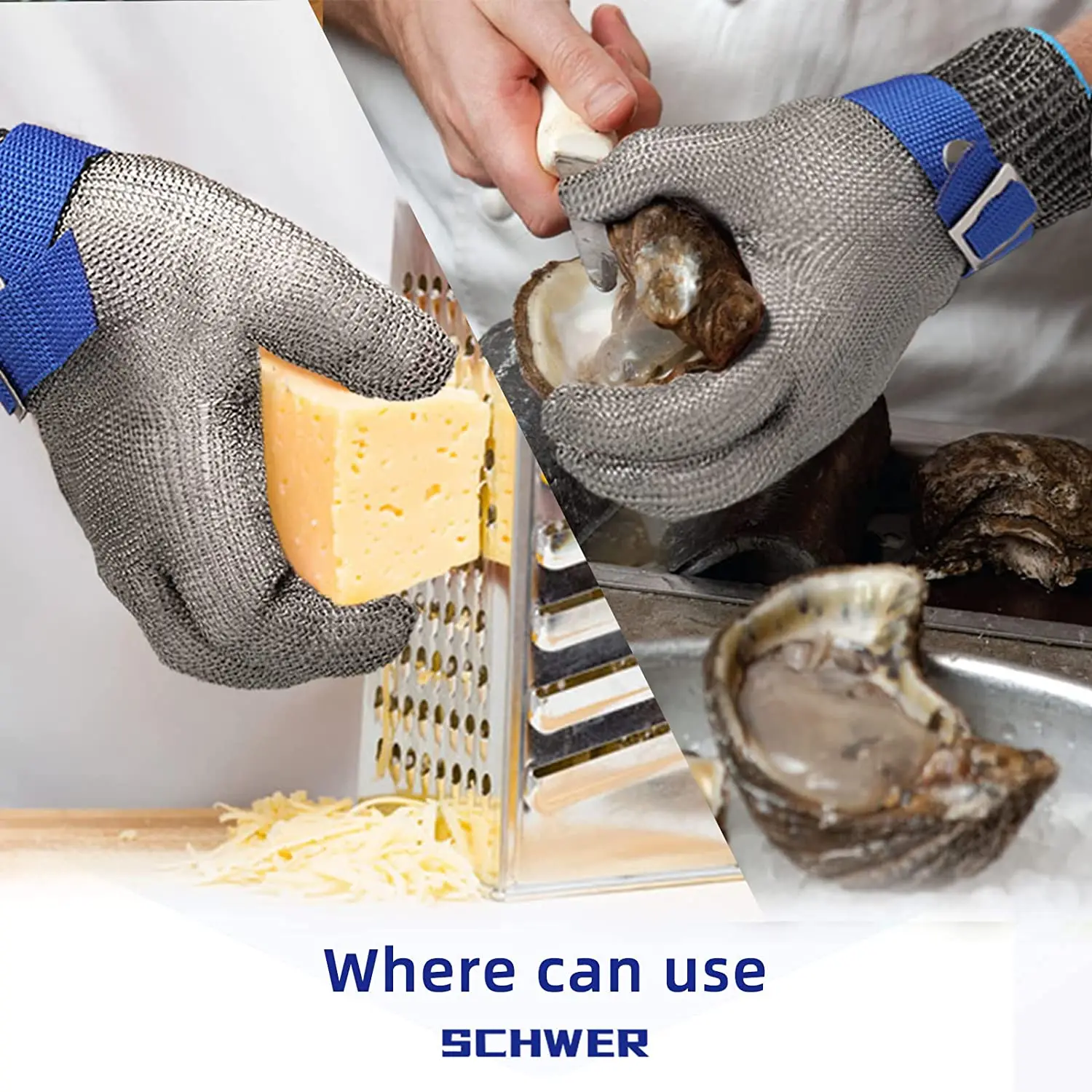 Stainless Steel Gloves Anti-cut Wear-resistant Slaughter Gardening Hand Protect Working Gloves Metal Mesh Butcher Kitchen