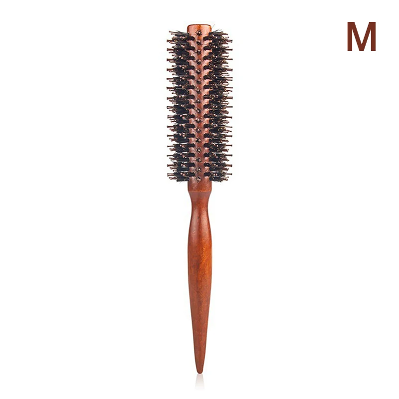 Anti-Static Wood Boar Bristle Round Styling Brush