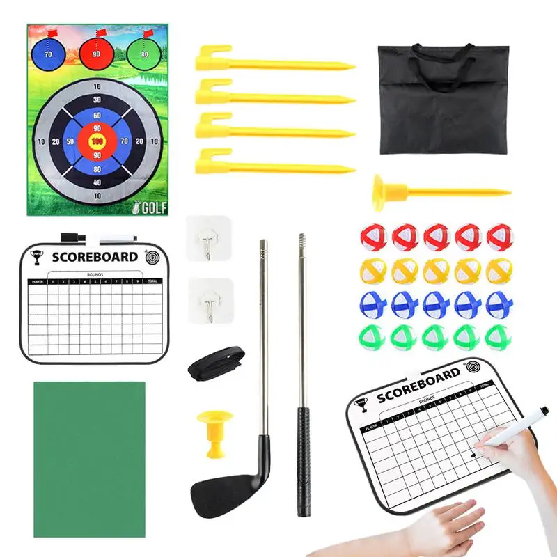 

Golf Chipping Mat Set Portable Golf Hitting Training Mat Practice Colorful Golf Hitting Training Mat Practice For Backyard