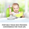 Wet Baby Wipes Dispenser Portable Wipe Holder Baby Adult Reusable Baby Wipe Pouch Box Case Heart Shaped Lid Refillable Wipe 5
