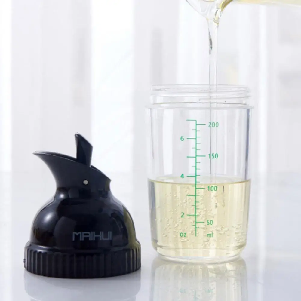 Salad Dressing Shaker Easy Grip Salad Dressing Shaker Sauces Dispenser Bottle Container With Scale Leakproof Mixer Kitchen U2o0 salad dressing shaker