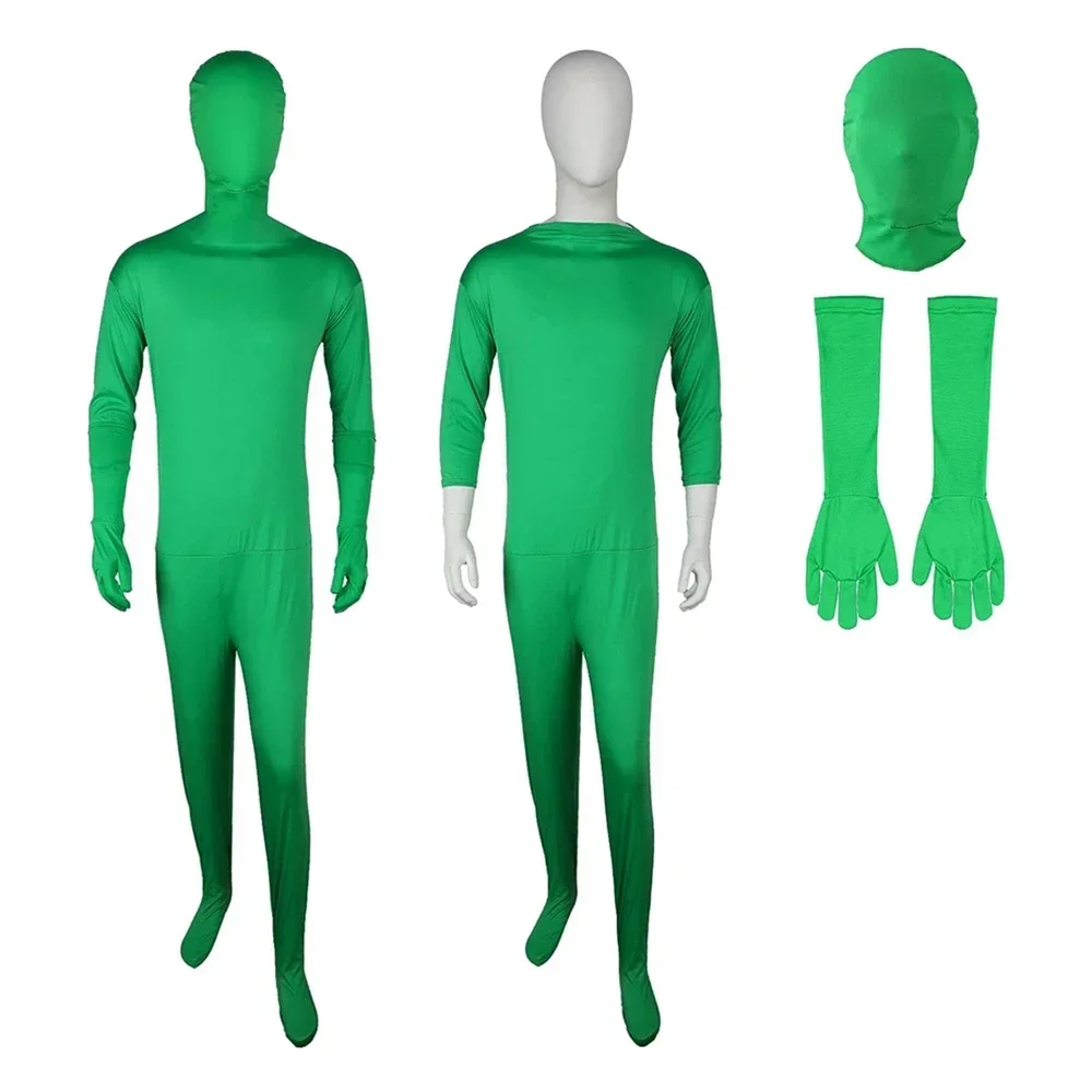 Photo backdrop Green Screen Suit Chroma Key Cosplay Costumes Backdrop Video Film Invisible Effect Background Stretchy Tight Bodysuit
