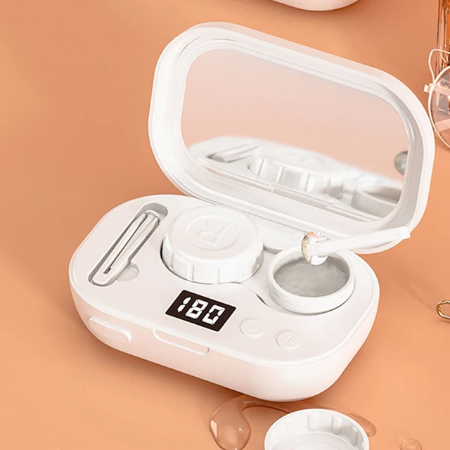Contact Lens Ultrasonic Cleaning Machine 58000Hz High Frequency Vibration Timing Rechargeable Cleaner Contact Lens Remover Tool 3