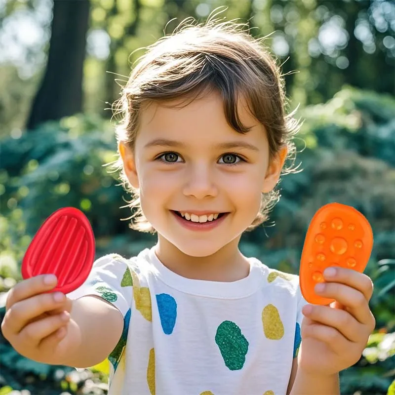 6pcs/Set Children's Sensory Educational Toy Fidget Toys Color Silicone Stone for Autism Kids Adults Emotional Stress Relief Toys 3