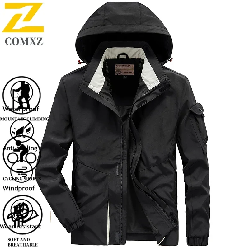 Mountain Windbreaker Coats Men's Autumn Functional Waterproof Work Windproof Jacket Winter 2025 Hooded Cold Resistant Ski Parka