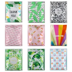 100Pcs 10x13inch Small Shipping Bags Colored Plastic Courier Bag Thank you Poly Mailer Cartoon Printed Mailing Bag Gift Envelope