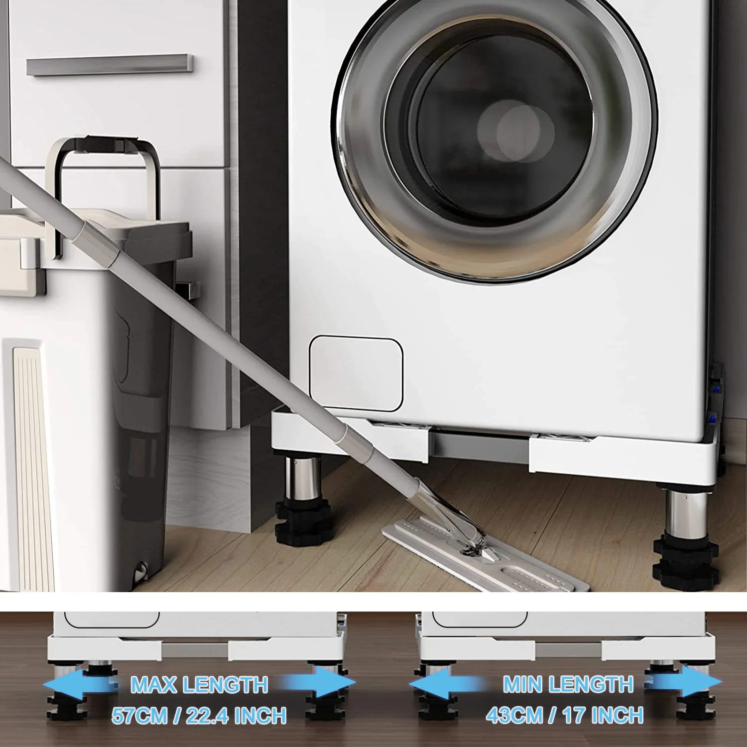 Adjustable Washing Machine Refrigerator Stand Portable Dryer Stand Roller  Pedestal Base with Locking Casters Wheels - AliExpress