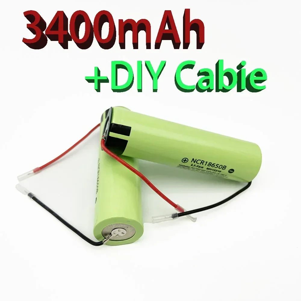 

New 18650 Battery MH12210 Electronic Cigarette Flashlight Rechargeable Battery 3.7V 3400mAh Battery+DIY Cable
