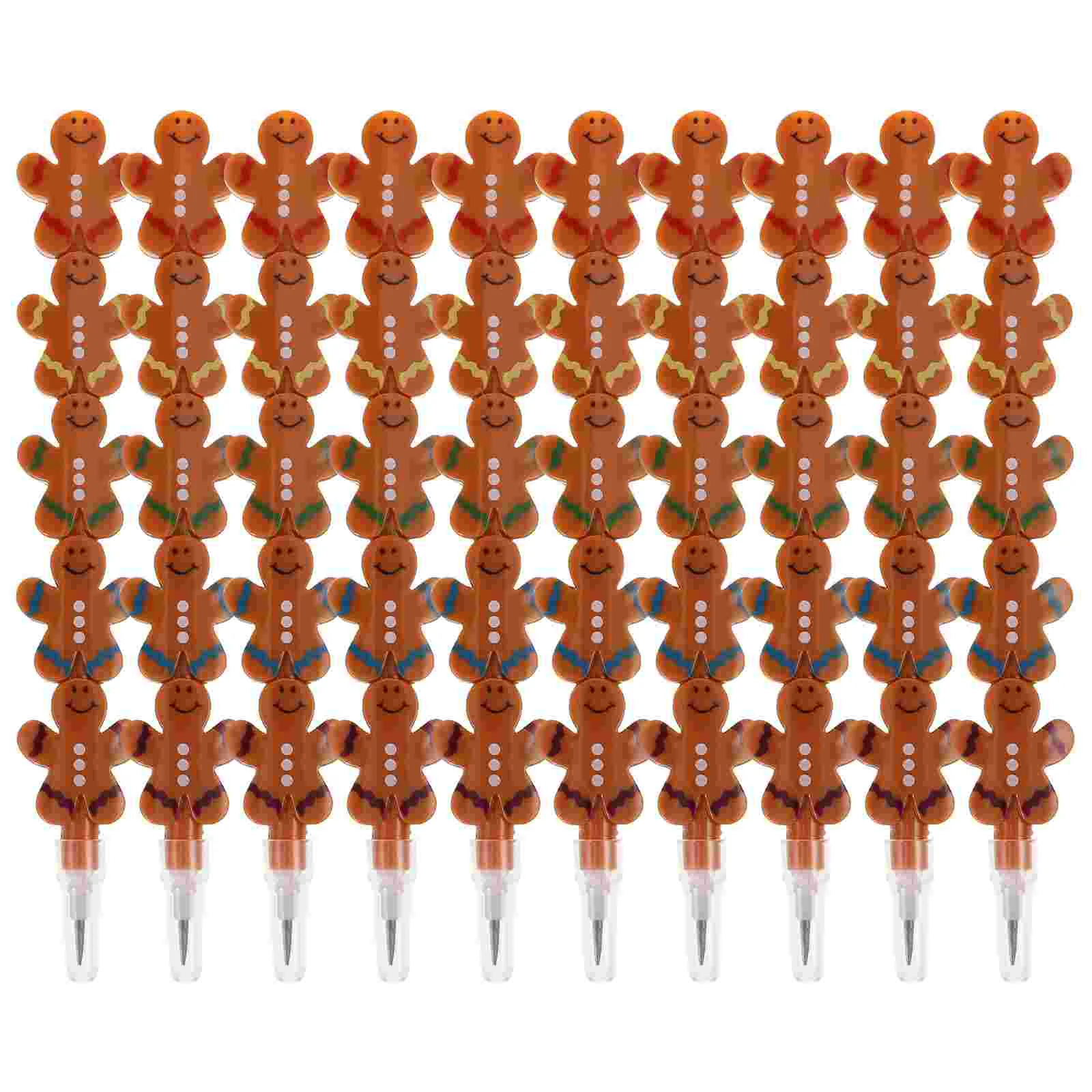 

Stacking Pencils Blocks Pencils Christmas Gingerbread Pencils Non-Sharpening Xmas Plastic Stackable Pencils (Light Brown)