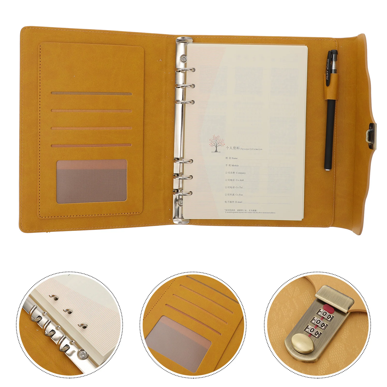 

Notebook The Retro Privacy Journals Password with Lock Business Combination Diary Imitation Lined Blank Office