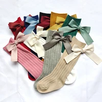 New Children's Socks Big Bows Princess Girls Knee High Sock Baby Toddler Infant Long Tube Socken Kids Leg Warm Winter 3