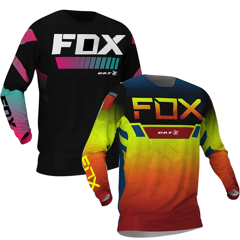 

Men Cycling jersey MTB BAT FOX Breathable Downhill Jersey motocross Motorcycle Offroad DH Cycling Clothing