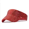 Wholesale Items Bulk Lot 2022 Summer Women New Hat In Various Colors Sun Visor Cap Shiny Rhinestone Fashion and Leisure X8725_2 4