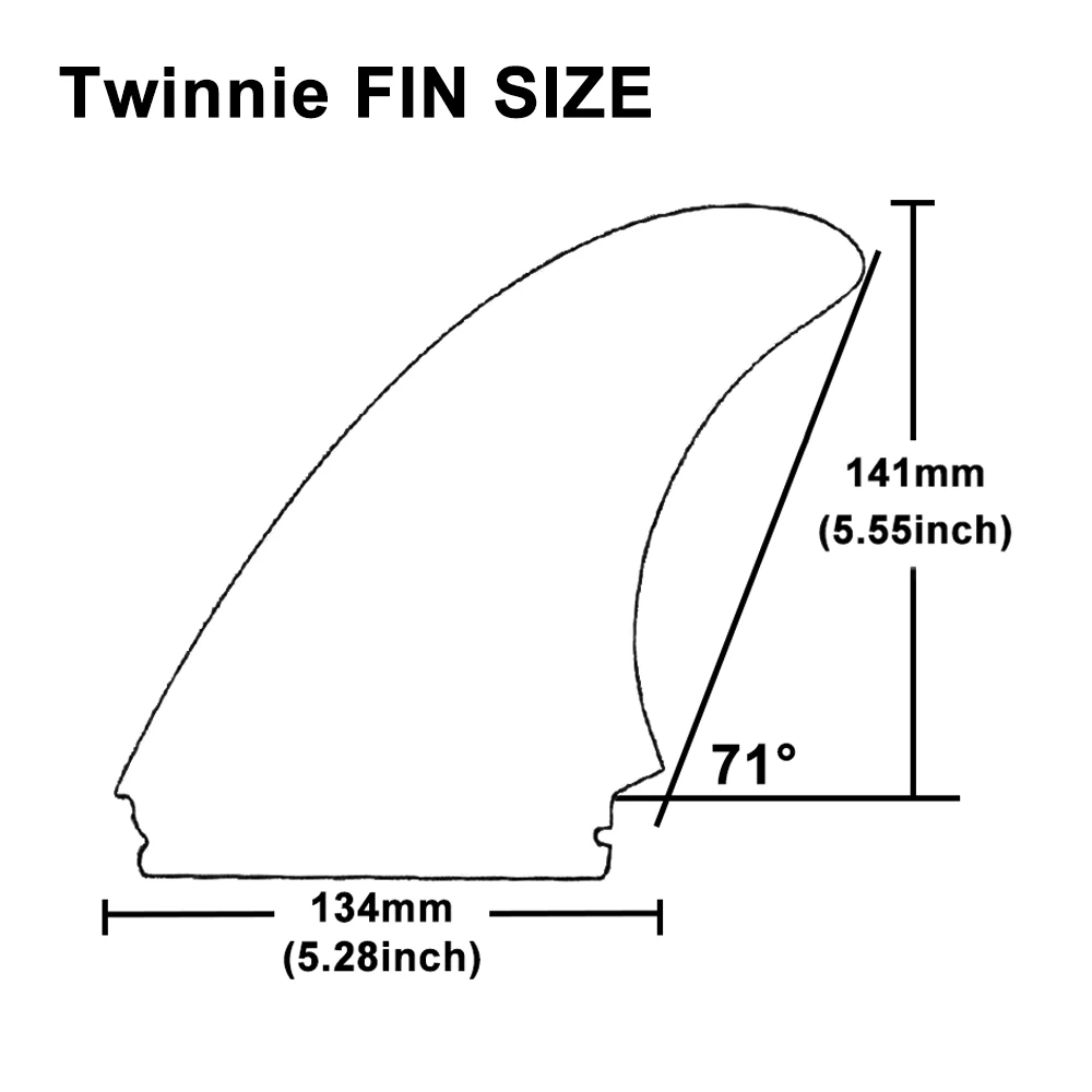Surfing Surfboard Power Twin Fins GFK Fiberglass Twinnie Fins 2PC/SET Glass Fiber Twin Fin for SUP