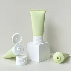 20pcs 50g Cosmetic Hose Green Frost Matte Facial Clean Cream Empty Bottle 100g Plastic Squeeze Container Lotion Frost Soft Tube