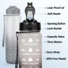 1000ml Leak Proof Water Bottles with Times to Drink and Straw Motivational Drinking Sports Water Bottle for Fitness Gym Outdoor 5