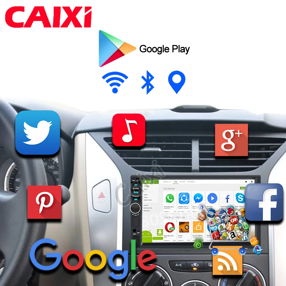 ANDROID - koki CAIXI Universal Radio 2Din Android 14 Car Multimedia Carplay