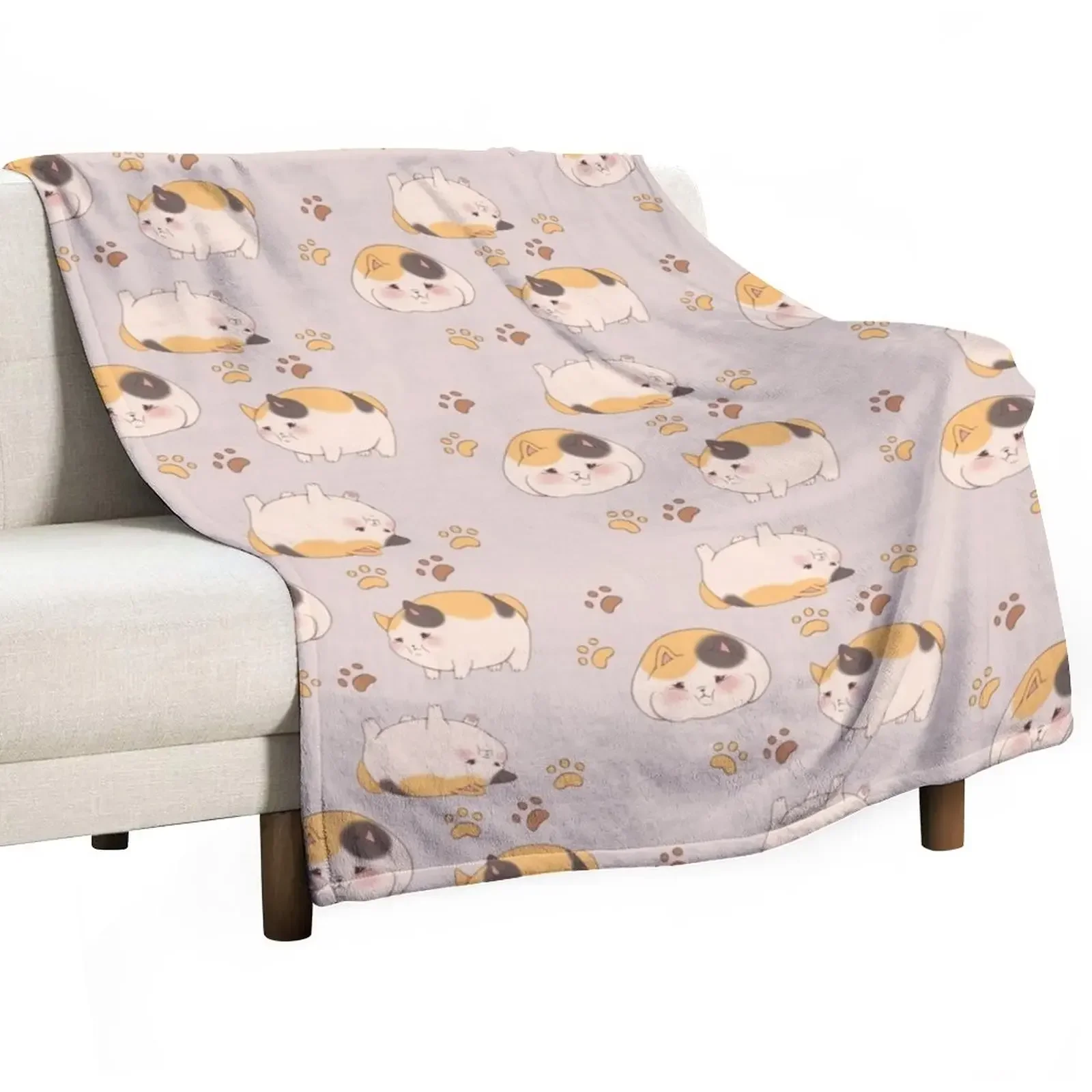 

FFXIV - Fat Cats Throw Blanket Bed linens anime Soft Plush Plaid Blankets