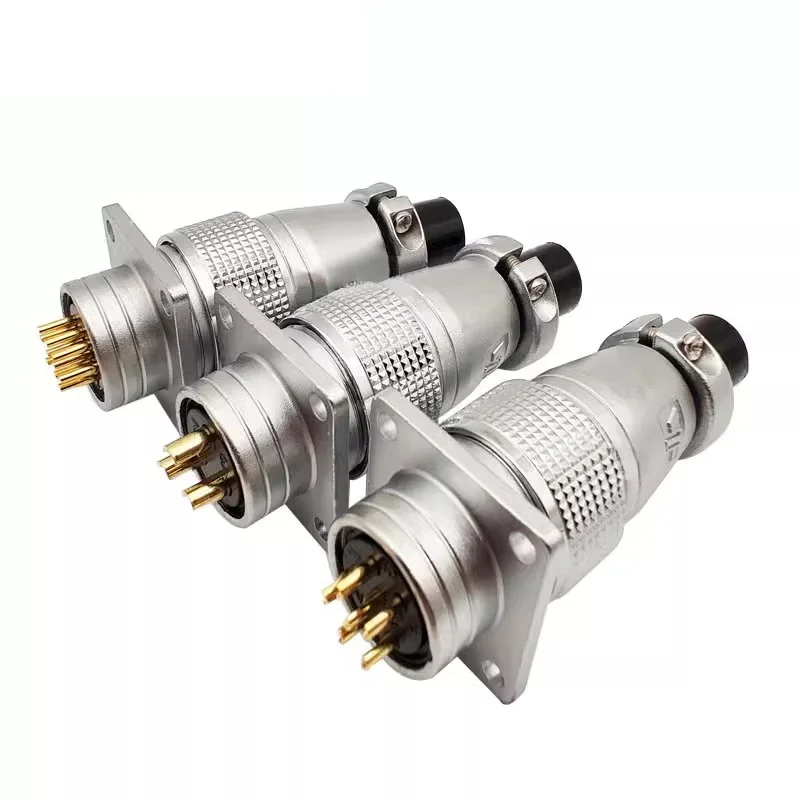 Aviation Plug Connector PLS20 Aviation Connector 2/3/4/5/6/7/8/9/10/12 Pin Air Carrier Male Female Plug Connector WS20 TP20, aviation plug connector