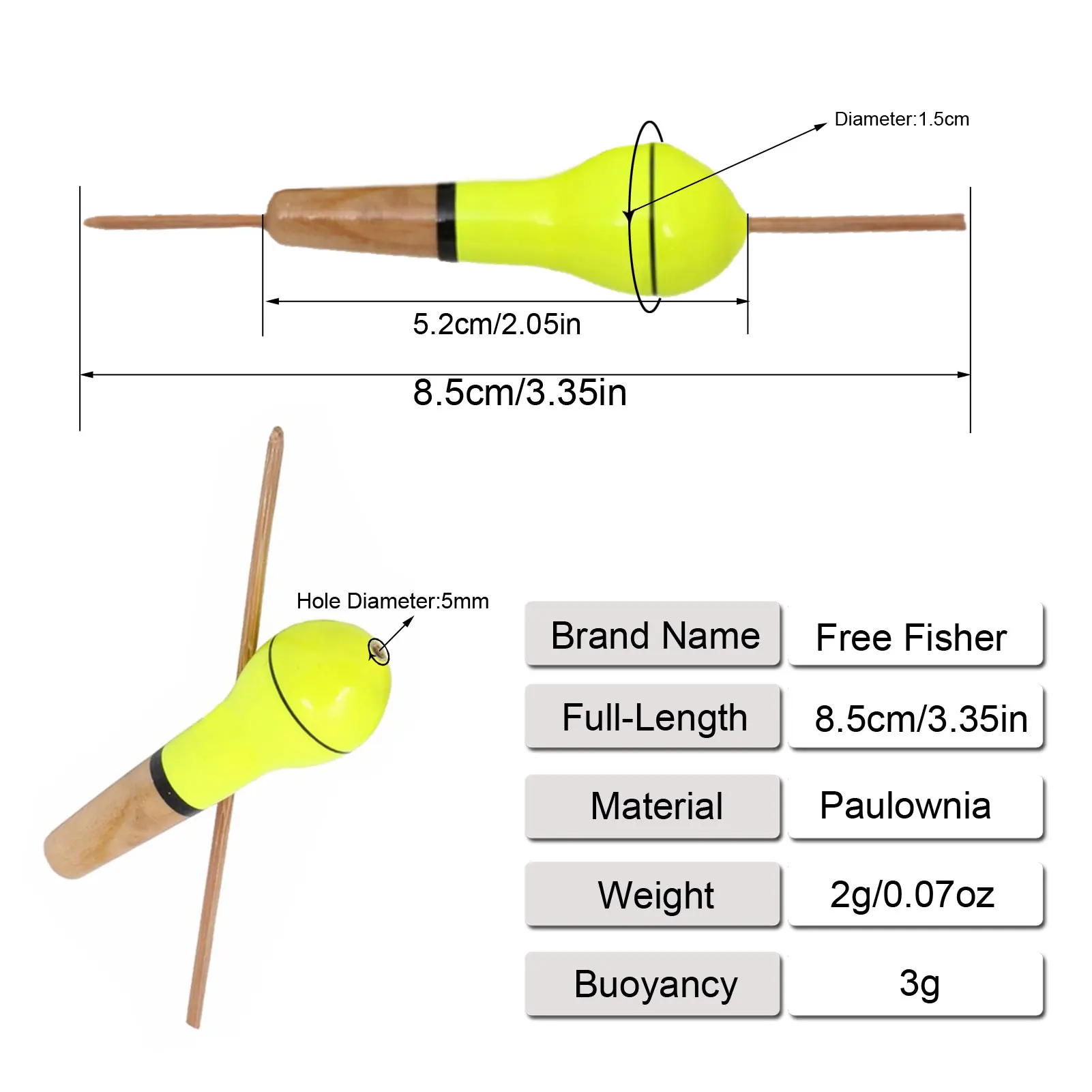 Fishing Floats and Bobbers Balsa Wood Fishing Bobber Set Saltwater  Freshwater Fishing Floats Bobbers For Bass Trout 5g 6g 10Pcs/Lot