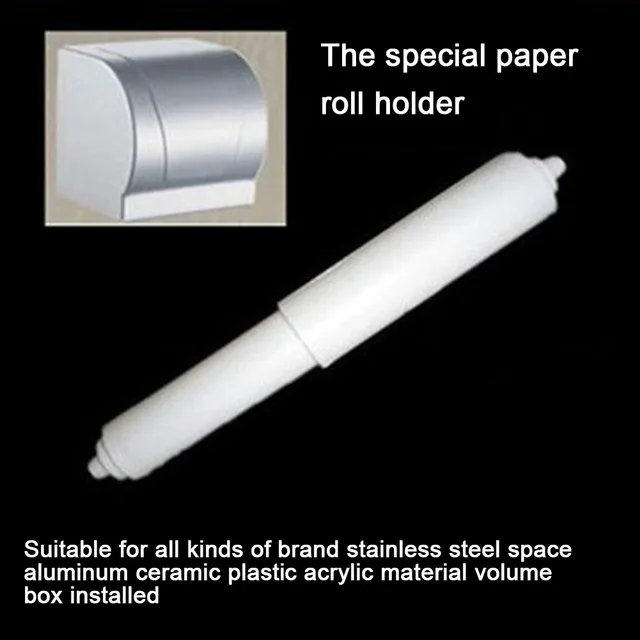 1/3 pièces remplacement rouleau de papier toilette arbre blanc en plastique porte-rouleau de toilette rouleau broche insérer ressort pour accessoire de salle de bain 5