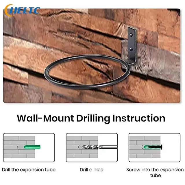 3 Méretű Fémfal Függő Gyűrű Gyakorlati Rakodó Virágcsereplő Falra Szerelhető, Könnyen Felszerelhető Fém Ültetvény Tartó - Image 3