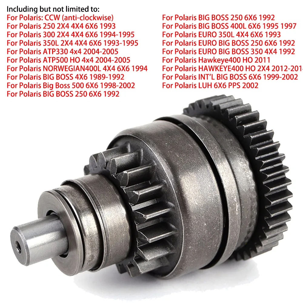 

Starter Drive Bendix For Polaris Magnum 6X6 Swedish Ranger 400 500 2X4 4X4 6X6 MIDSIZE 425cc Crew EFI CREW MIDSIZE