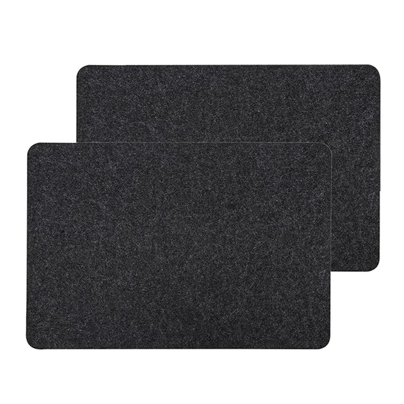2 Pack Heat Resistant Mat Black For Airfryer Coffee Mat Heat Resistant Pad For Countertop