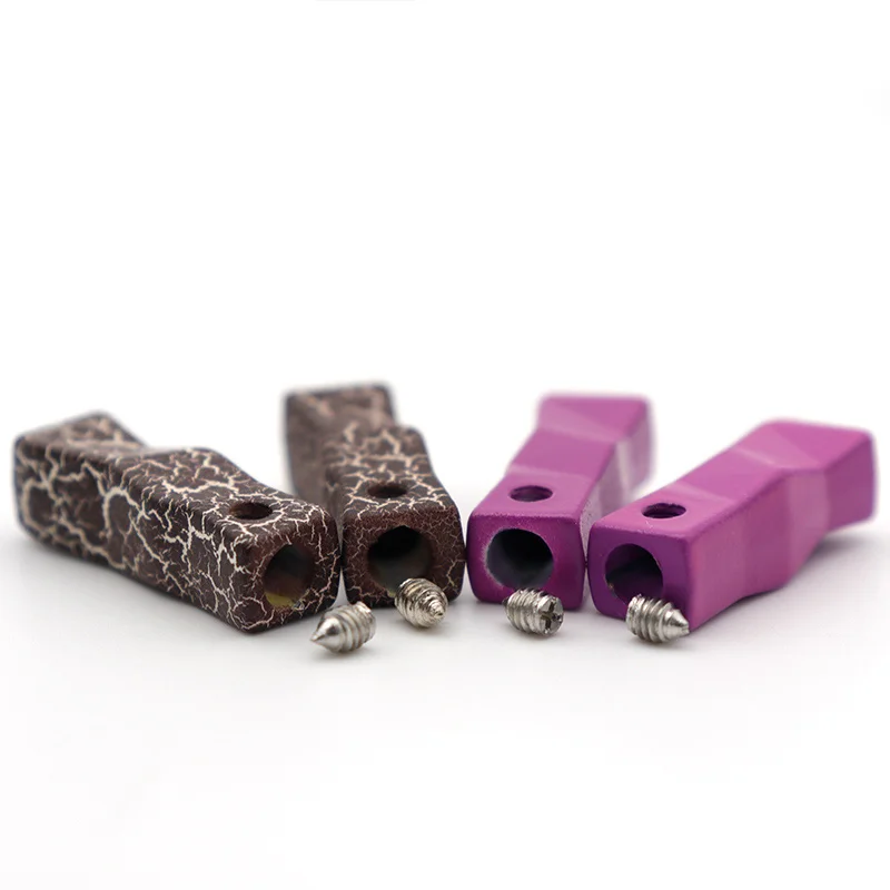 Weiou Lace Moq 1000Pcs Official Aglets 25*8mm Purple Brown Metal Tips For Air Sneaker String Unique Shape Cuboid Similar Heads