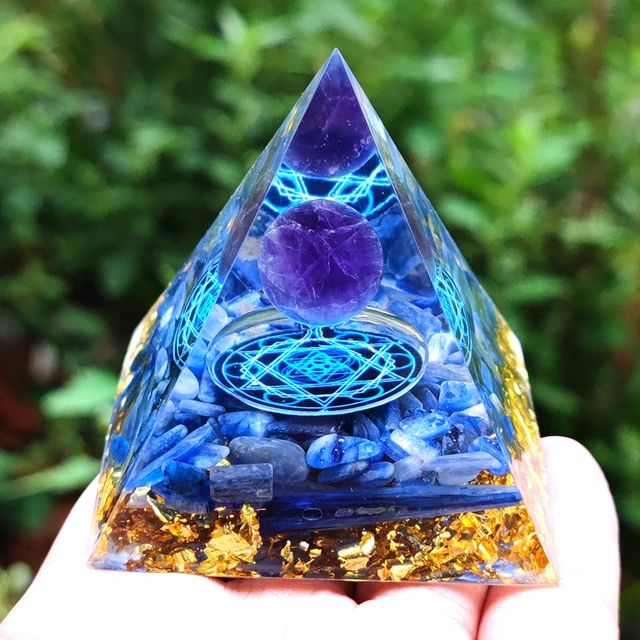 Boost Your Energy and Purify Your Mind with the Orgonite Pyramid Healing Crystals Energy Generator