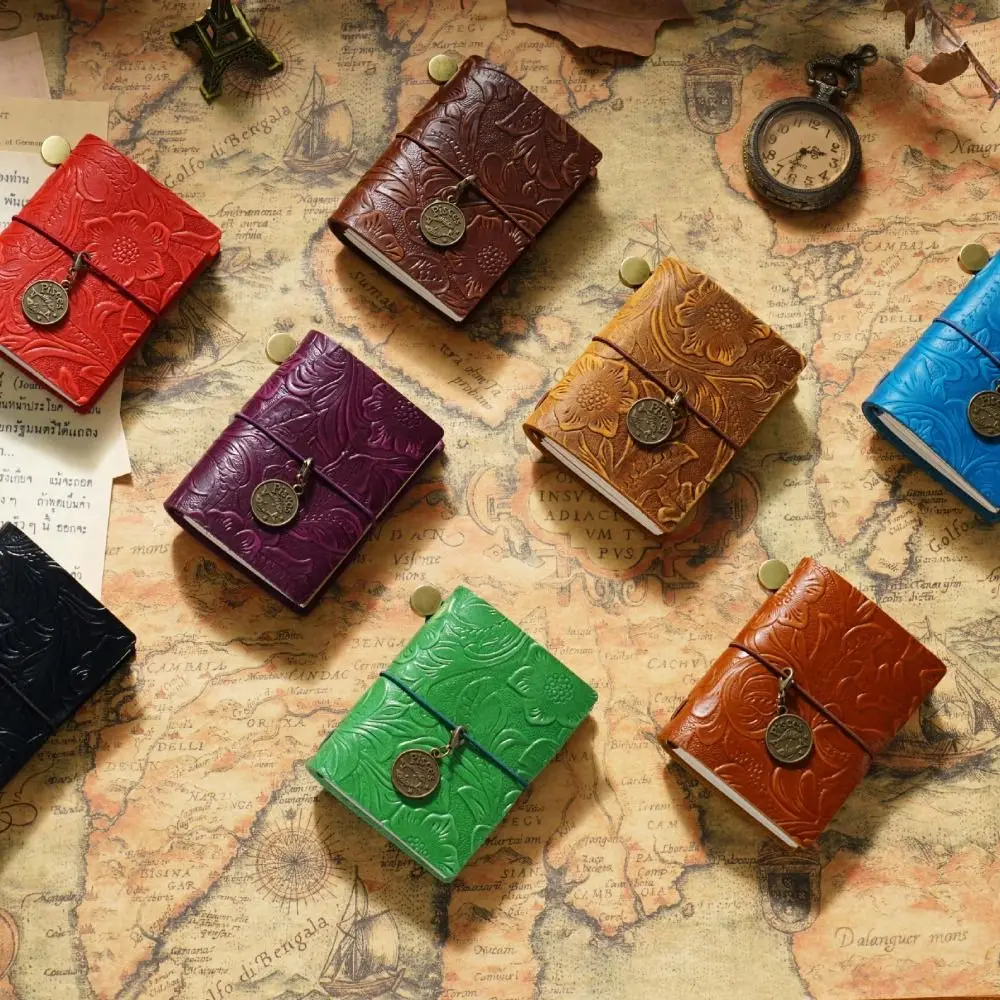 

Writing Cowhide Cover Sketchbook Vintage Handmade Sketching Diary Notebook Leather DIY Traveler Notebook Crafts