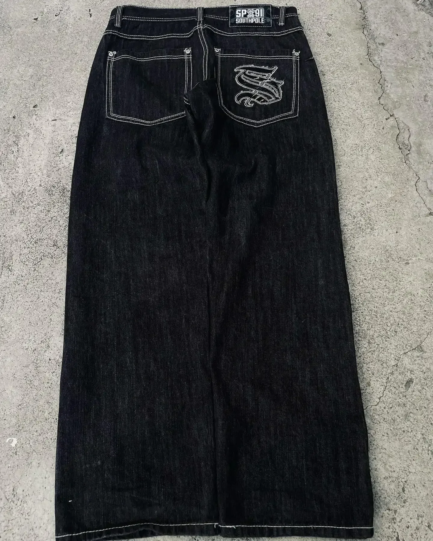 Y2K American Trendy Jeans Retro Gothic Graphic Embroidery Loose men s Jeans Harajuku Hip Hop Street Wide Leg Jeans Pants 2
