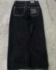Y2K American Trendy Jeans Retro Gothic Graphic Embroidery Loose men s Jeans Harajuku Hip Hop Street Wide Leg Jeans Pants 2